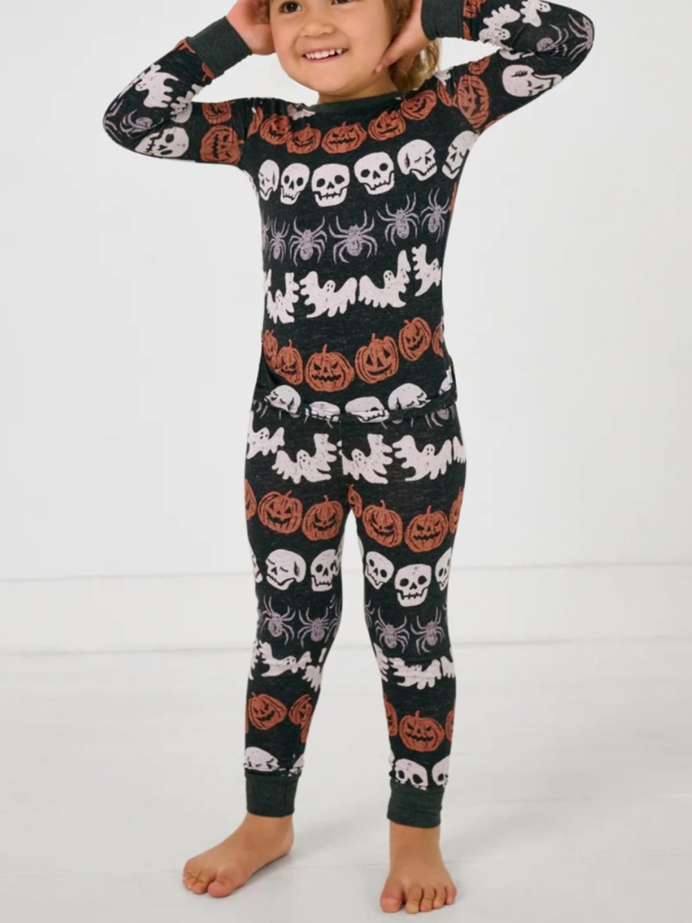 NIB Little Sleepies Hallows Eve Halloween 2 Piece Long Sleeve Pajamas Size 3T